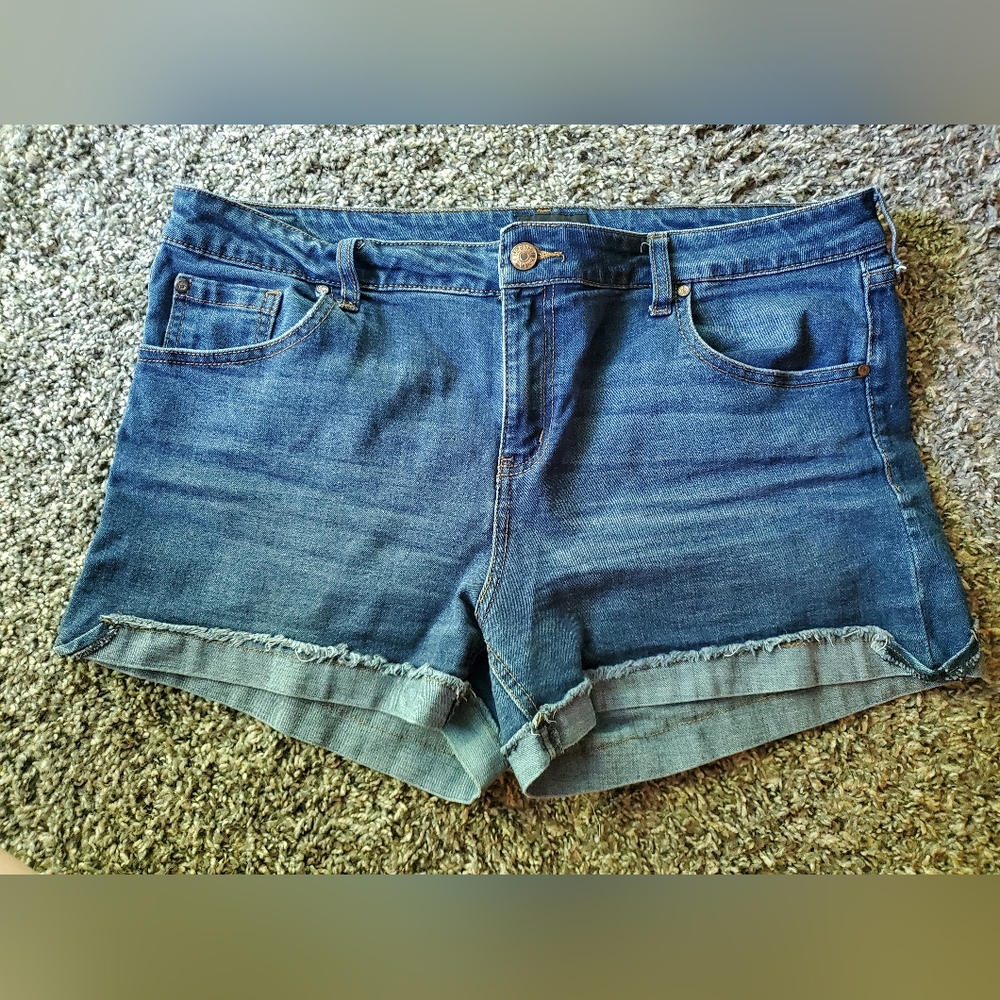 Celebrity Pink Blue Denim Shorts